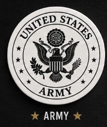 United States Army emblem on a black background